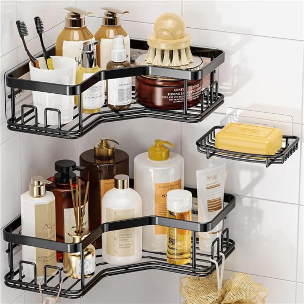 Shower Caddy Organizer, 3-Pack Corner Shower Caddy Organizer Shelves